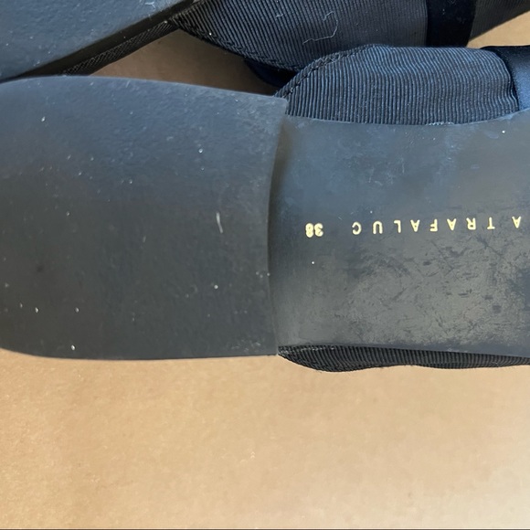 Zara Bow Slides Mules Black Size 38 - Picture 8 of 10